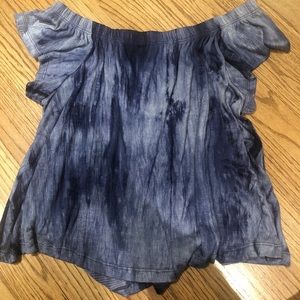 Off the shoulder tie-dye shirt